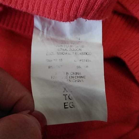 Motherhood maternity short sleeve coral sweater. - Picture 4 of 4